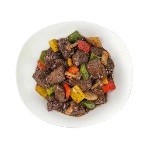 Top View Of Black Pepper Beef Tenderloin