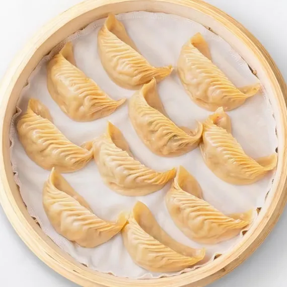 Chicken Dumplings freshly baked placed in a tray to serve and enjoy