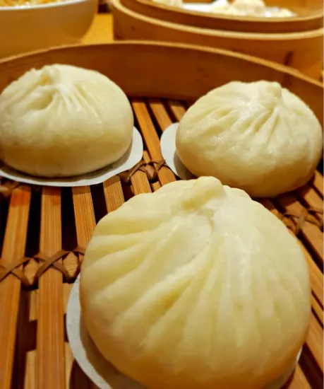 Chicken & Mushroom Buns placed in plate for serving