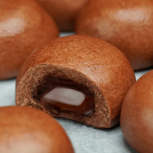 chocolate is dripping from the chocolate buns