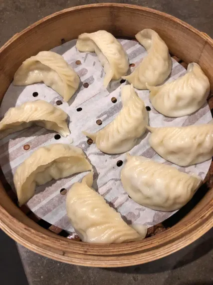 Cod Dumplings placed for serving
