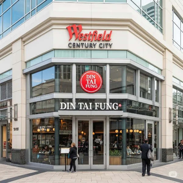 Exterior and front look of DIN TAI FUNG Los Angeles At Westfield Century City