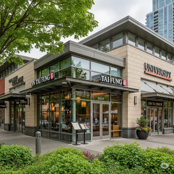 Exyerior and Front view of DIN TAI Fung Resturant at Washington, Seattle At University Village