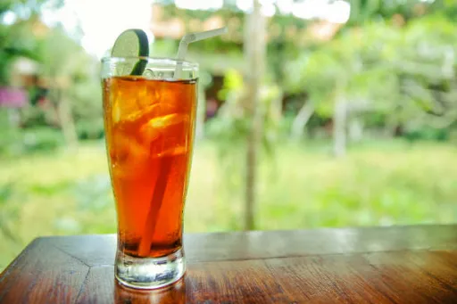 Iced Green Teas with the slice of cucumber