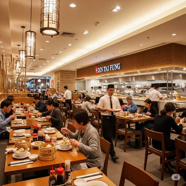 Dining view of DIN TAI FUNG Resturant in Glendale