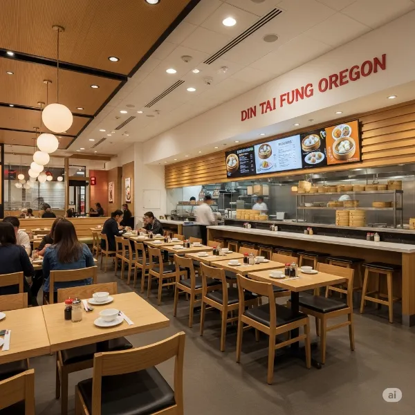 Interior and Dining view Of DIN TAI FUNG REsturant  at Oregon, Portland At Pioneer Place