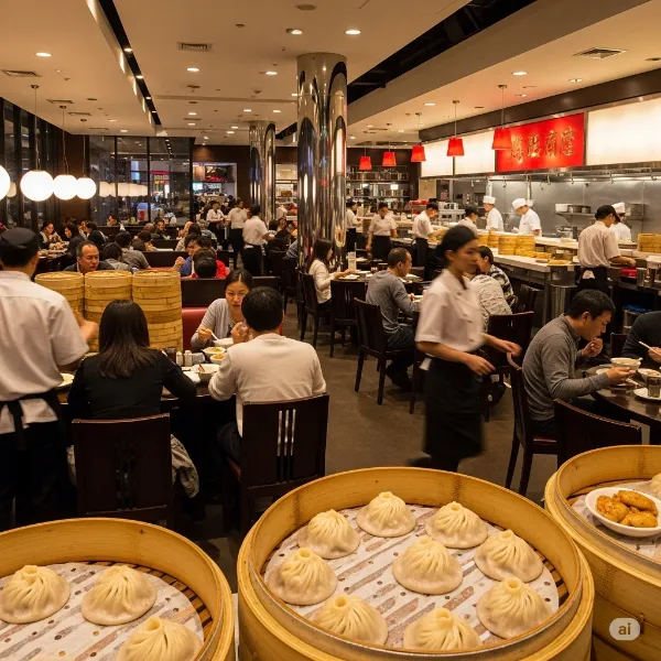 Dining and Interior View of din tai fung resturant located at Washington, Bellevue At Lincoln Square