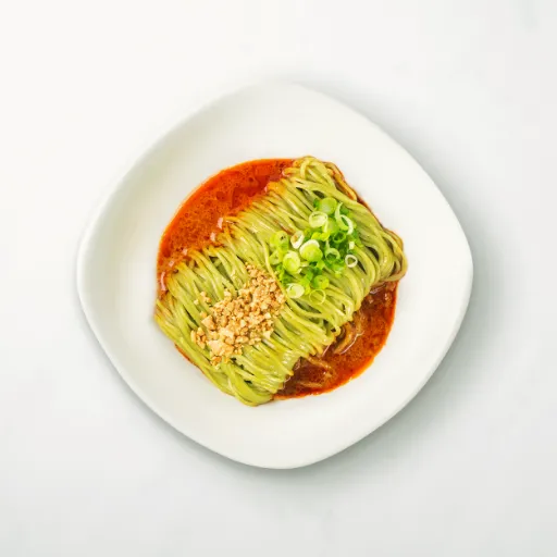 top view of Vegan Noodles with Sesame Sauce