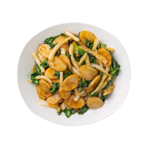 Top View of Vegan Shanghai Rice Cakes
