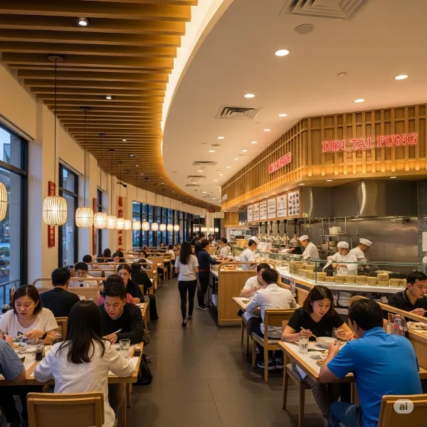 interior and dining look of California Costa Mesa At South Coast Plaza